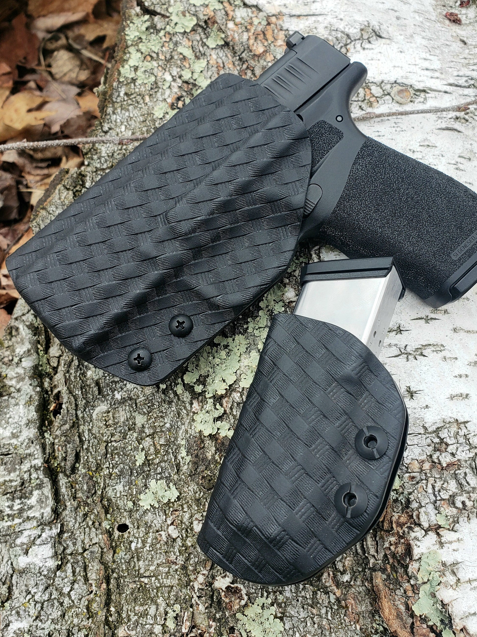 Hellcat Pro and Magazine Pouch Black Basket Weave Holster Combo Pack 7X Custom Holster